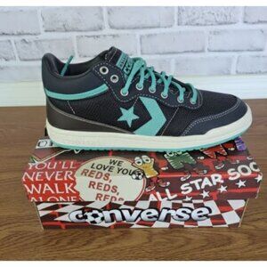 ⭐Converse x Liverpool FC Men's 5.5 Sneakers Fastbreak Pro Mid Black Teal A12785C